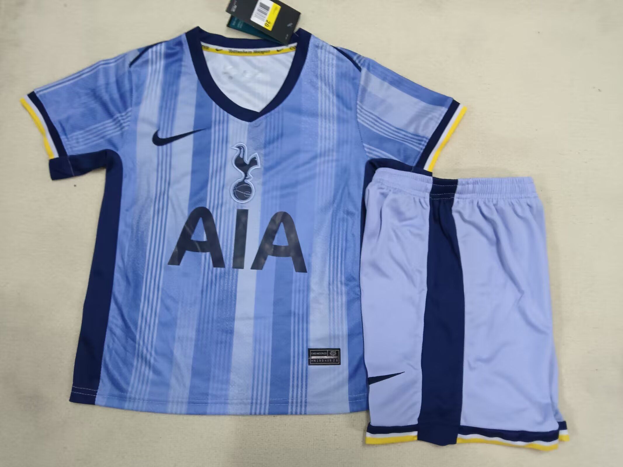 Kids-Tottenham 24/25 Away Blue Soccer Jersey